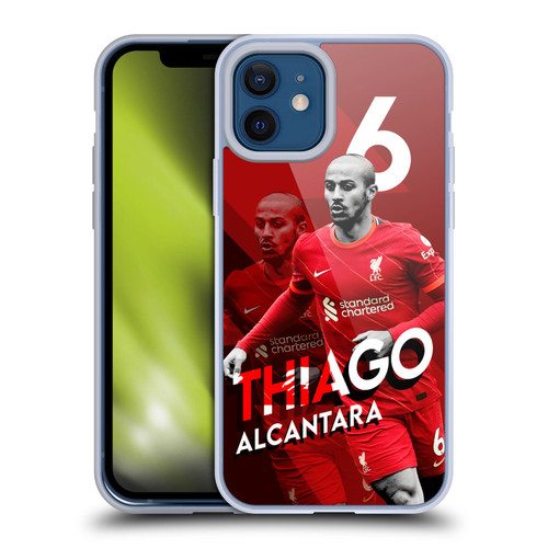 Liverpool Football Club 2021/22 First Team Thiago Alcântara Soft Gel Case for Apple iPhone 12 / iPhone 12 Pro & MagSafe