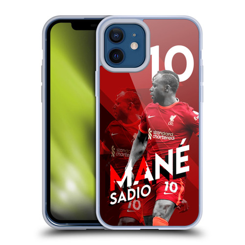 Liverpool Football Club 2021/22 First Team Sadio Mané Soft Gel Case for Apple iPhone 12 / iPhone 12 Pro & MagSafe