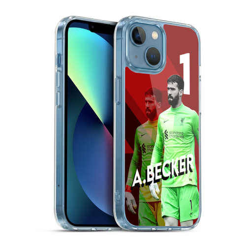 Liverpool Football Club 2021/22 First Team Alisson Becker Soft Gel Case for Apple iPhone 13 Mini & MagSafe