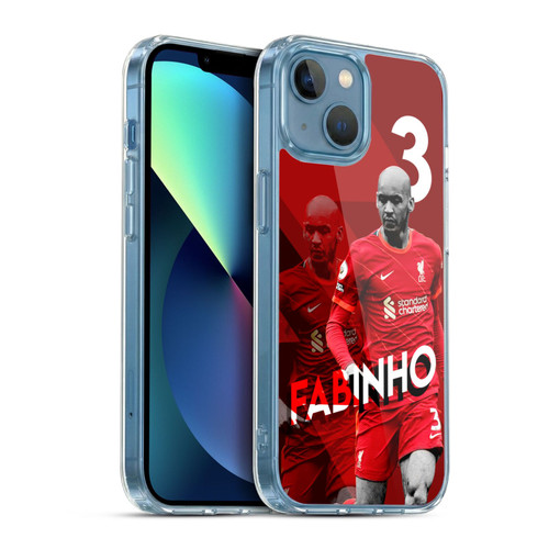 Liverpool Football Club 2021/22 First Team Fabinho Soft Gel Case for Apple iPhone 13 Mini & MagSafe