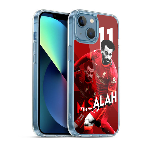 Liverpool Football Club 2021/22 First Team Mohamed Salah Soft Gel Case for Apple iPhone 13 Mini & MagSafe