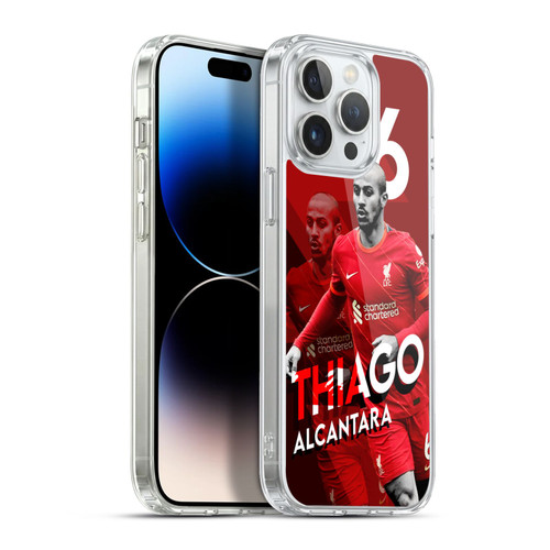 Liverpool Football Club 2021/22 First Team Thiago Alcântara Soft Gel Case for Apple iPhone 13 Pro Max & MagSafe