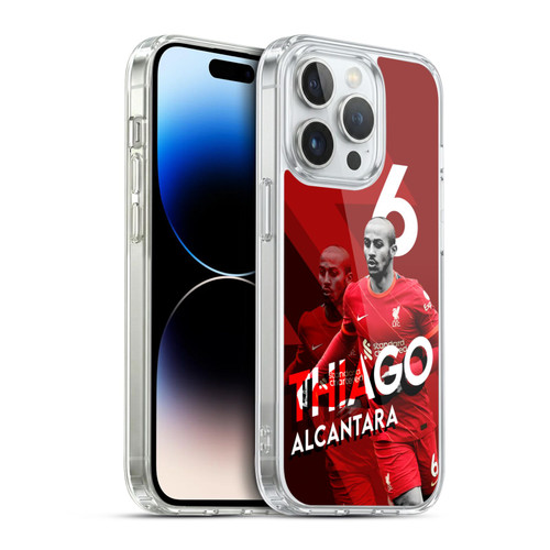 Liverpool Football Club 2021/22 First Team Thiago Alcântara Soft Gel Case for Apple iPhone 14 Pro & MagSafe
