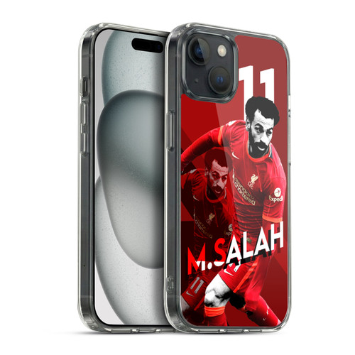 Liverpool Football Club 2021/22 First Team Mohamed Salah Soft Gel Case for Apple iPhone 15 Plus & MagSafe