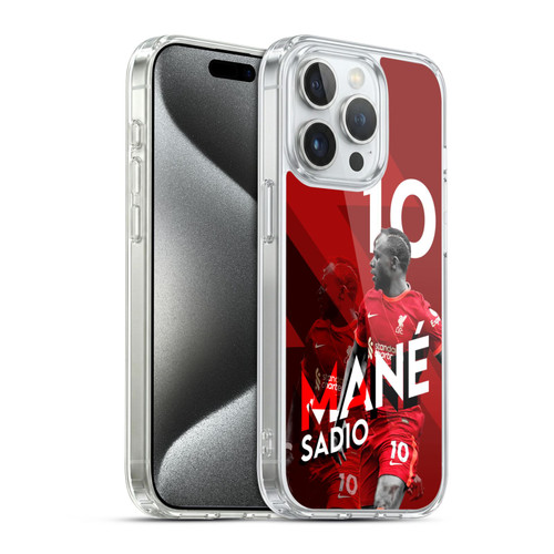Liverpool Football Club 2021/22 First Team Sadio Mané Soft Gel Case for Apple iPhone 15 Pro & MagSafe