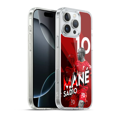 Liverpool Football Club 2021/22 First Team Sadio Mané Soft Gel Case for Apple iPhone 16 Pro Max & MagSafe
