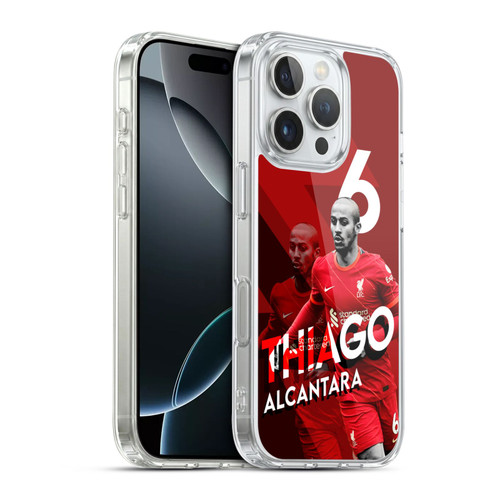 Liverpool Football Club 2021/22 First Team Thiago Alcântara Soft Gel Case for Apple iPhone 16 Pro & MagSafe