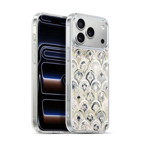 Micklyn Le Feuvre Marble Patterns Monochrome Art Deco Tiles Soft Gel Case for Apple iPhone 17 Pro Max