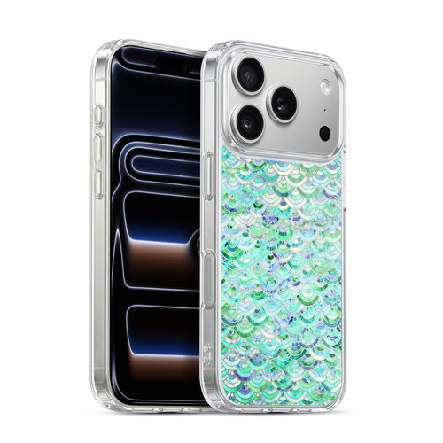 Micklyn Le Feuvre Marble Patterns Mosaic In Mint Quartz And Jade Soft Gel Case for Apple iPhone 17 Pro