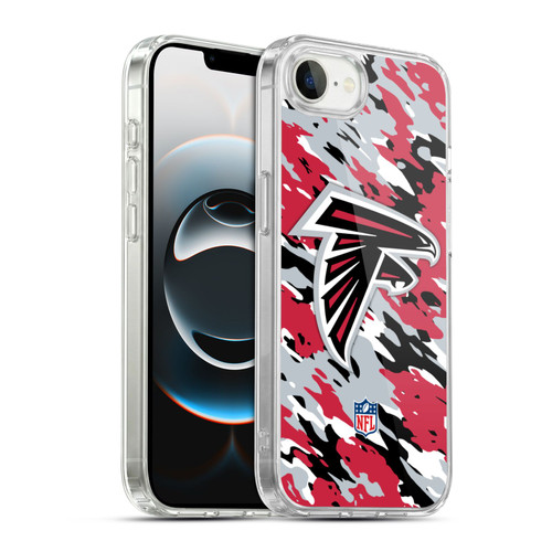 NFL Atlanta Falcons Logo Camou Soft Gel Case for Apple iPhone 16e / Apple iPhone 17e & MagSafe