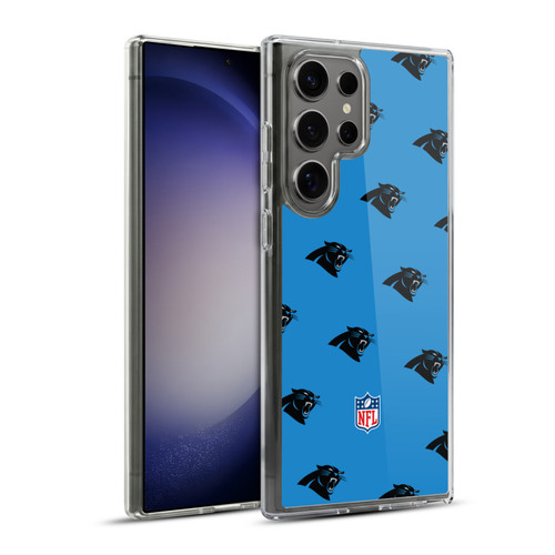 NFL Carolina Panthers Artwork Patterns Soft Gel Case for Samsung Galaxy S23 Ultra 5G & MagSafe