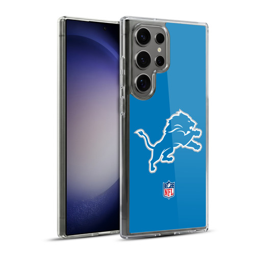 NFL Detroit Lions Logo Plain Soft Gel Case for Samsung Galaxy S23 Ultra 5G & MagSafe