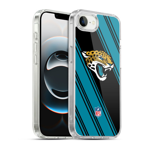 NFL Jacksonville Jaguars Artwork Stripes Soft Gel Case for Apple iPhone 16e / Apple iPhone 17e & MagSafe