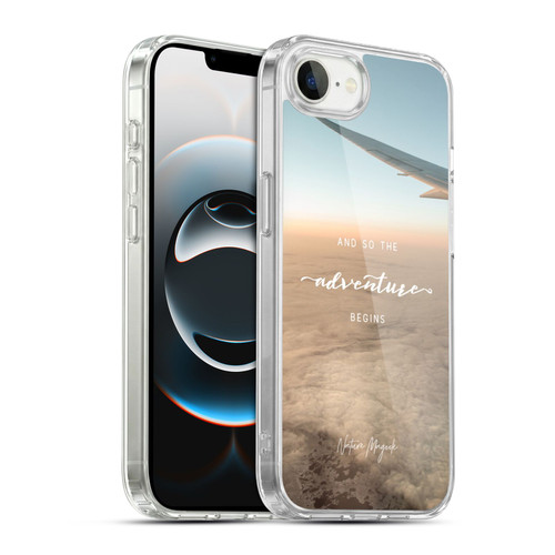 Nature Magick So The Adventure Begins Quote Airplane Soft Gel Case for Apple iPhone 16e / Apple iPhone 17e & MagSafe