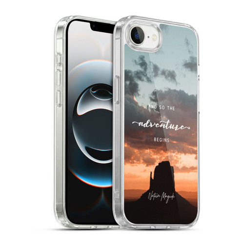 Nature Magick So The Adventure Begins Quote Desert Soft Gel Case for Apple iPhone 16e / Apple iPhone 17e & MagSafe