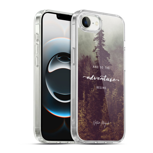 Nature Magick So The Adventure Begins Quote Forest Soft Gel Case for Apple iPhone 16e / Apple iPhone 17e & MagSafe