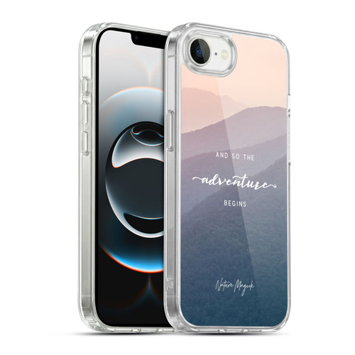 Nature Magick So The Adventure Begins Quote Mountains Soft Gel Case for Apple iPhone 16e / Apple iPhone 17e & MagSafe