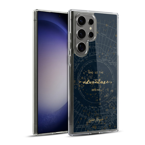 Nature Magick So The Adventure Begins Quote Star Map Soft Gel Case for Samsung Galaxy S23 Ultra 5G & MagSafe