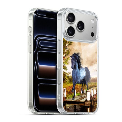 Simone Gatterwe Horses On The Lake Soft Gel Case for Apple iPhone 17 Pro
