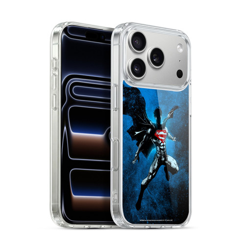 Superman DC Comics 80th Anniversary Splatter Soft Gel Case for Apple iPhone 17 Pro