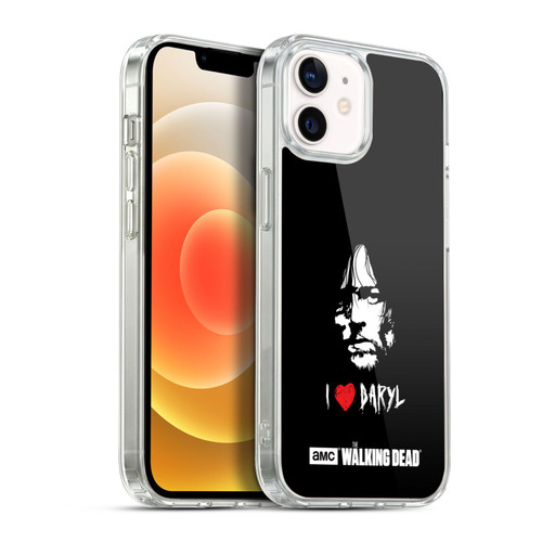 AMC The Walking Dead Typography Love Daryl Face Soft Gel Case for Apple iPhone 12 / iPhone 12 Pro & MagSafe