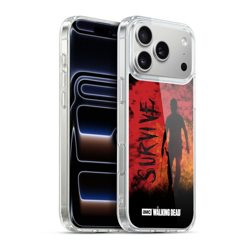 AMC The Walking Dead Typography Survive Rick Machete Soft Gel Case for Apple iPhone 17 Pro Max