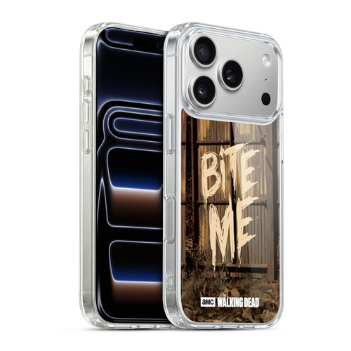 AMC The Walking Dead Typography Bite Me Soft Gel Case for Apple iPhone 17 Pro