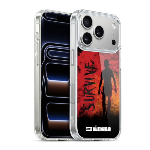 AMC The Walking Dead Typography Survive Rick Machete Soft Gel Case for Apple iPhone 17 Pro
