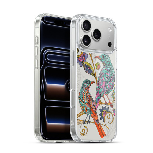 Valentina Birds Spring Flower Doodle Soft Gel Case for Apple iPhone 17 Pro Max