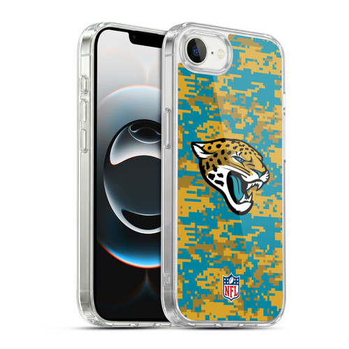 NFL Jacksonville Jaguars Graphics Digital Camouflage Soft Gel Case for Apple iPhone 16e / Apple iPhone 17e & MagSafe