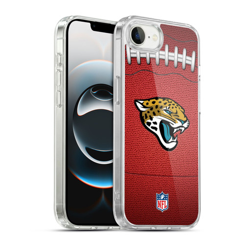 NFL Jacksonville Jaguars Graphics Football Soft Gel Case for Apple iPhone 16e / Apple iPhone 17e & MagSafe
