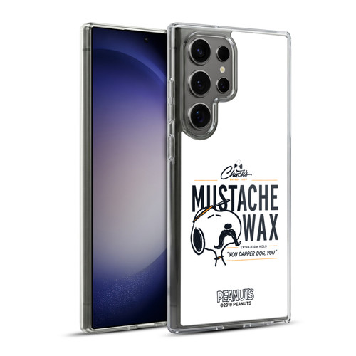 Peanuts Chuck's Barber Shop Snoopy Moustache Wax Soft Gel Case for Samsung Galaxy S23 Ultra 5G & MagSafe