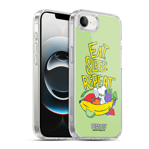 Peanuts Naturally Sweet Eat Sleep Snoopy Soft Gel Case for Apple iPhone 16e / Apple iPhone 17e & MagSafe