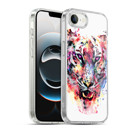 Riza Peker Animals Eye Of The Tiger Soft Gel Case for Apple iPhone 16e / Apple iPhone 17e & MagSafe