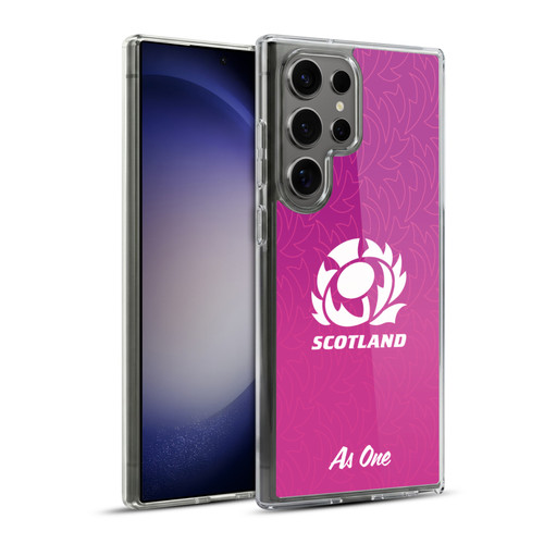 Scotland Rugby Graphics Gradient Pattern Soft Gel Case for Samsung Galaxy S23 Ultra 5G & MagSafe