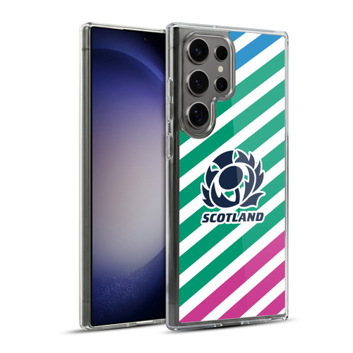 Scotland Rugby Graphics Lines Soft Gel Case for Samsung Galaxy S23 Ultra 5G & MagSafe
