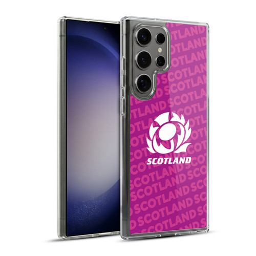 Scotland Rugby Graphics Logo Purple Soft Gel Case for Samsung Galaxy S23 Ultra 5G & MagSafe