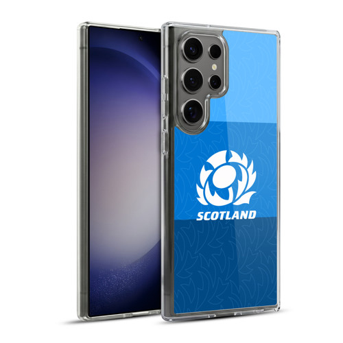 Scotland Rugby Graphics Stripes Pattern Soft Gel Case for Samsung Galaxy S23 Ultra 5G & MagSafe