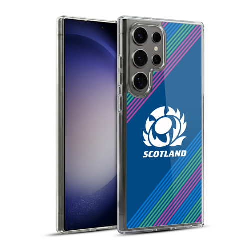 Scotland Rugby Graphics Stripes Soft Gel Case for Samsung Galaxy S23 Ultra 5G & MagSafe