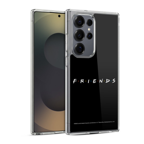 Friends TV Show Logos Black Soft Gel Case for Samsung Galaxy S25 Ultra & MagSafe