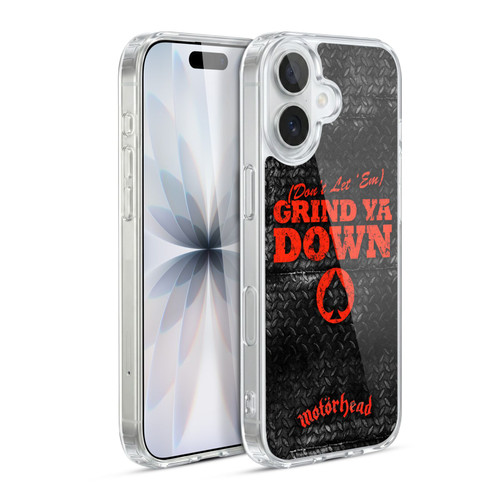Motorhead Key Art Don't Let 'Em Grind You Down Soft Gel Case for Apple iPhone 17