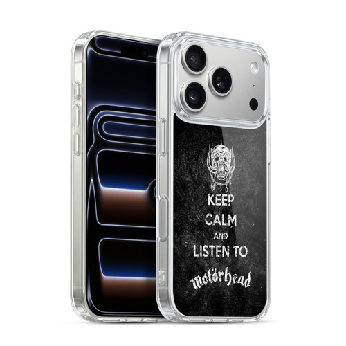 Motorhead Key Art Keep Calm Soft Gel Case for Apple iPhone 17 Pro