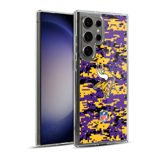 NFL Minnesota Vikings Graphics Digital Camouflage Soft Gel Case for Samsung Galaxy S23 Ultra 5G & MagSafe