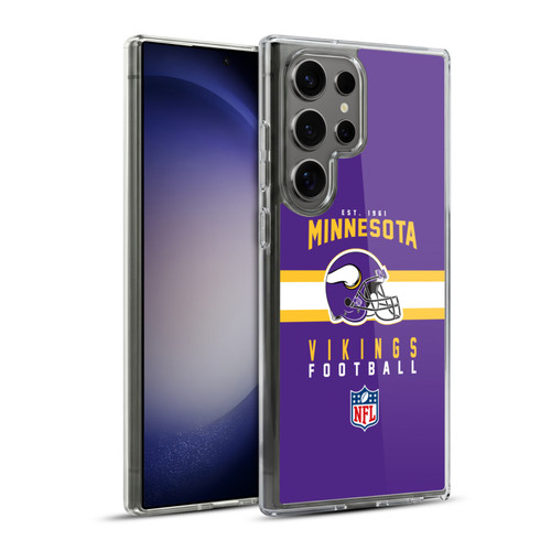 NFL Minnesota Vikings Graphics Helmet Typography Soft Gel Case for Samsung Galaxy S23 Ultra 5G & MagSafe