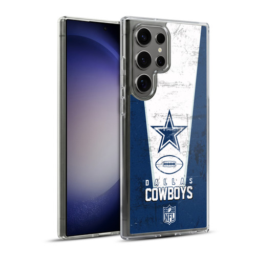 NFL Dallas Cowboys Logo Art Banner Soft Gel Case for Samsung Galaxy S23 Ultra 5G & MagSafe