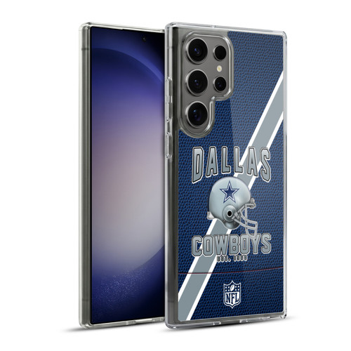 NFL Dallas Cowboys Logo Art Football Stripes Soft Gel Case for Samsung Galaxy S23 Ultra 5G & MagSafe