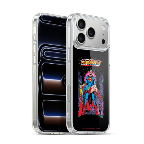 Superman DC Comics Famous Comic Book Covers Supergirl Crisis on Infinite Earths Soft Gel Case for Apple iPhone 17 Pro Max