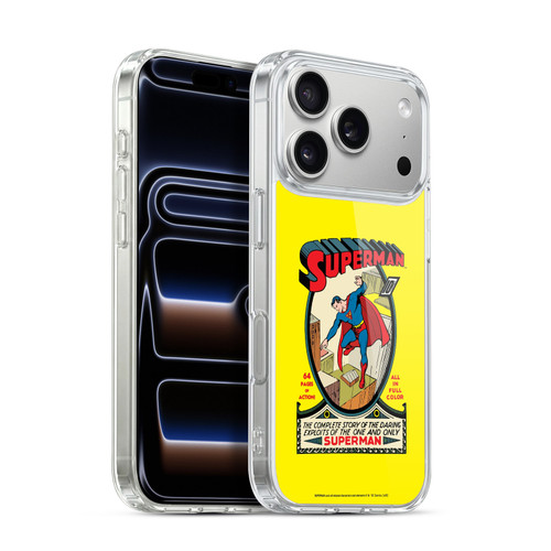 Superman DC Comics Famous Comic Book Covers Number 1 Soft Gel Case for Apple iPhone 17 Pro