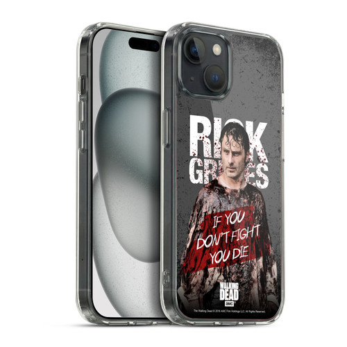 AMC The Walking Dead Rick Grimes Legacy Bloody Poncho Soft Gel Case for Apple iPhone 15 Plus & MagSafe