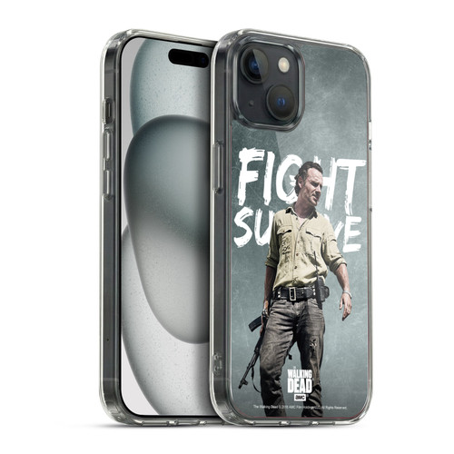 AMC The Walking Dead Rick Grimes Legacy Fight Survive Soft Gel Case for Apple iPhone 15 Plus & MagSafe